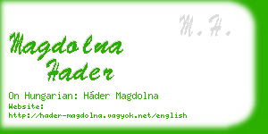 magdolna hader business card
