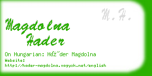 magdolna hader business card